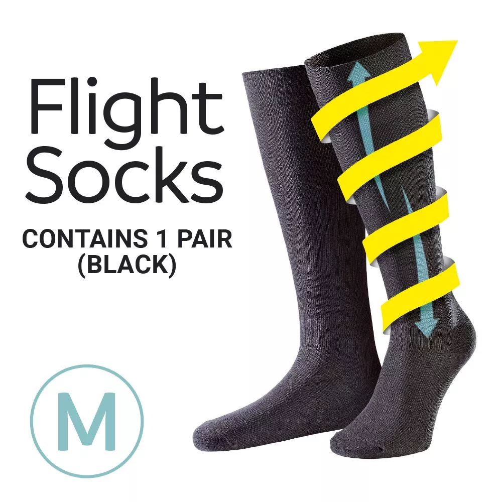 Go Travel Flight Socks (M) Black - Image 3