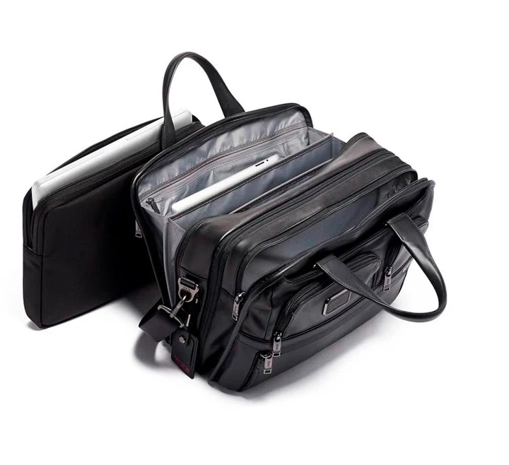 Tumi Alpha 3 Expandable Organizer Laptop Brief Leather - Image 4