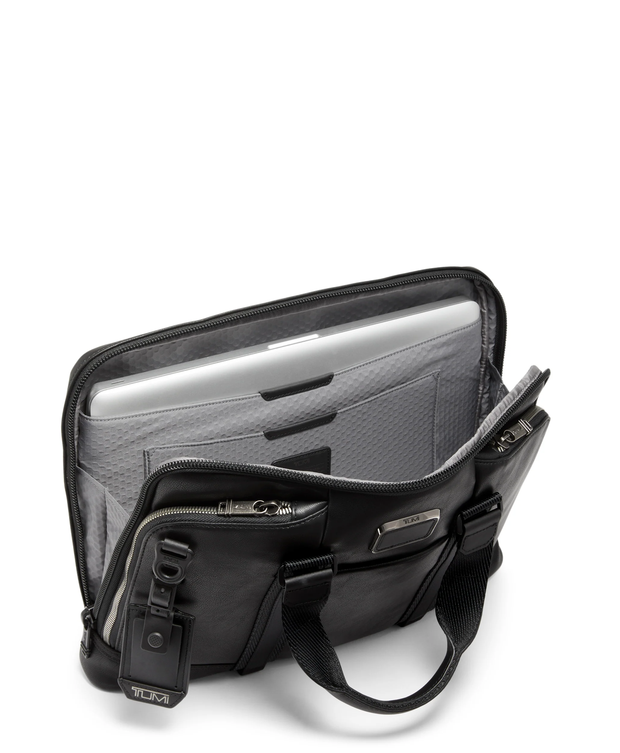 TUMI Alpha Bravo Academy Brief Black Leather - Image 2