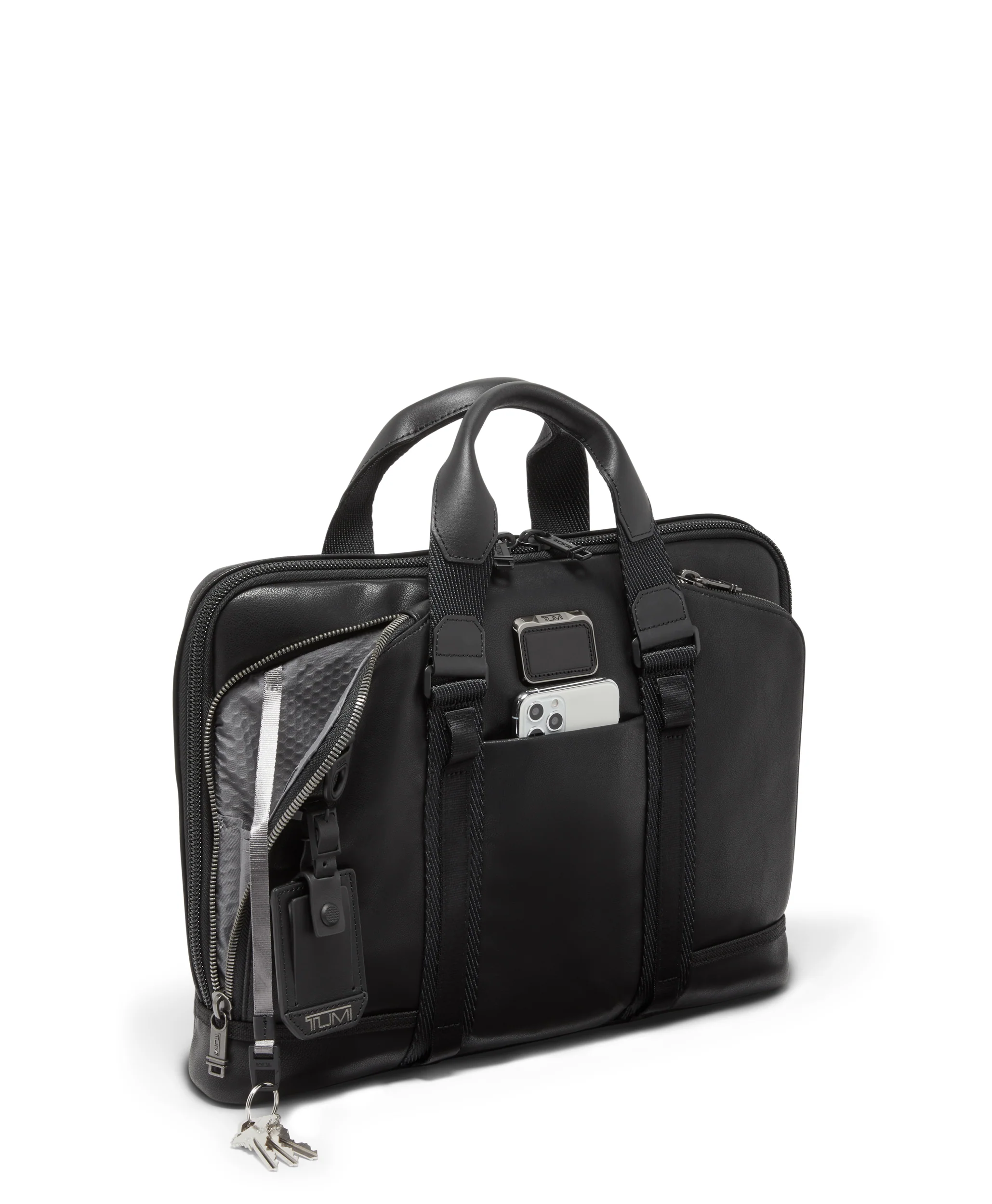 TUMI Alpha Bravo Academy Brief Black Leather - Image 4